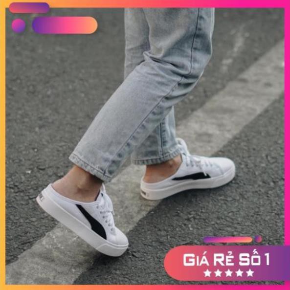 [Sale 3/3] 💫𝐅𝐫𝐞𝐞𝐬𝐡𝐢𝐩 𝐂𝐡𝐢́𝐧𝐡 𝐇𝐚̃𝐧𝐠 💫Giày Puma Đạp gót MULE HOT TREND 2020 ( Đen-Trắng) Sale 11 ' > $