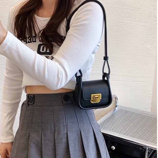 Túi xách nữ mini đeo chéo kẹp nách đeo vai da pu dáng trơn đi tiệc đi chơi cao cấp giá rẻ