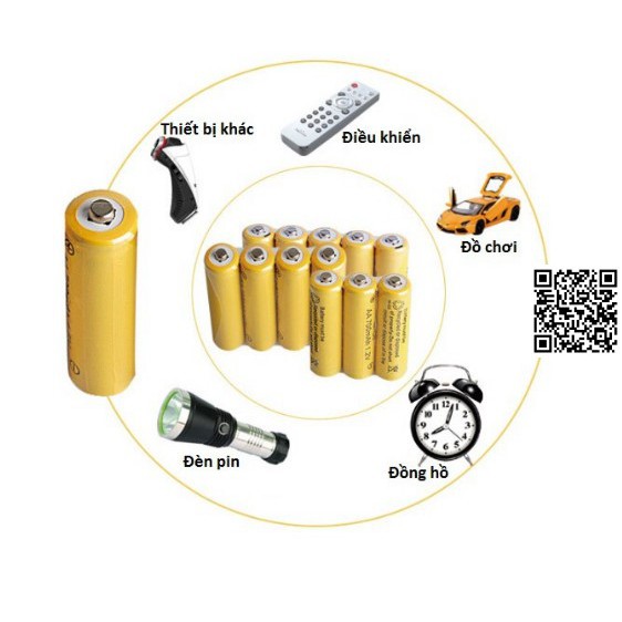 Pin sạc AA 700mAh 986