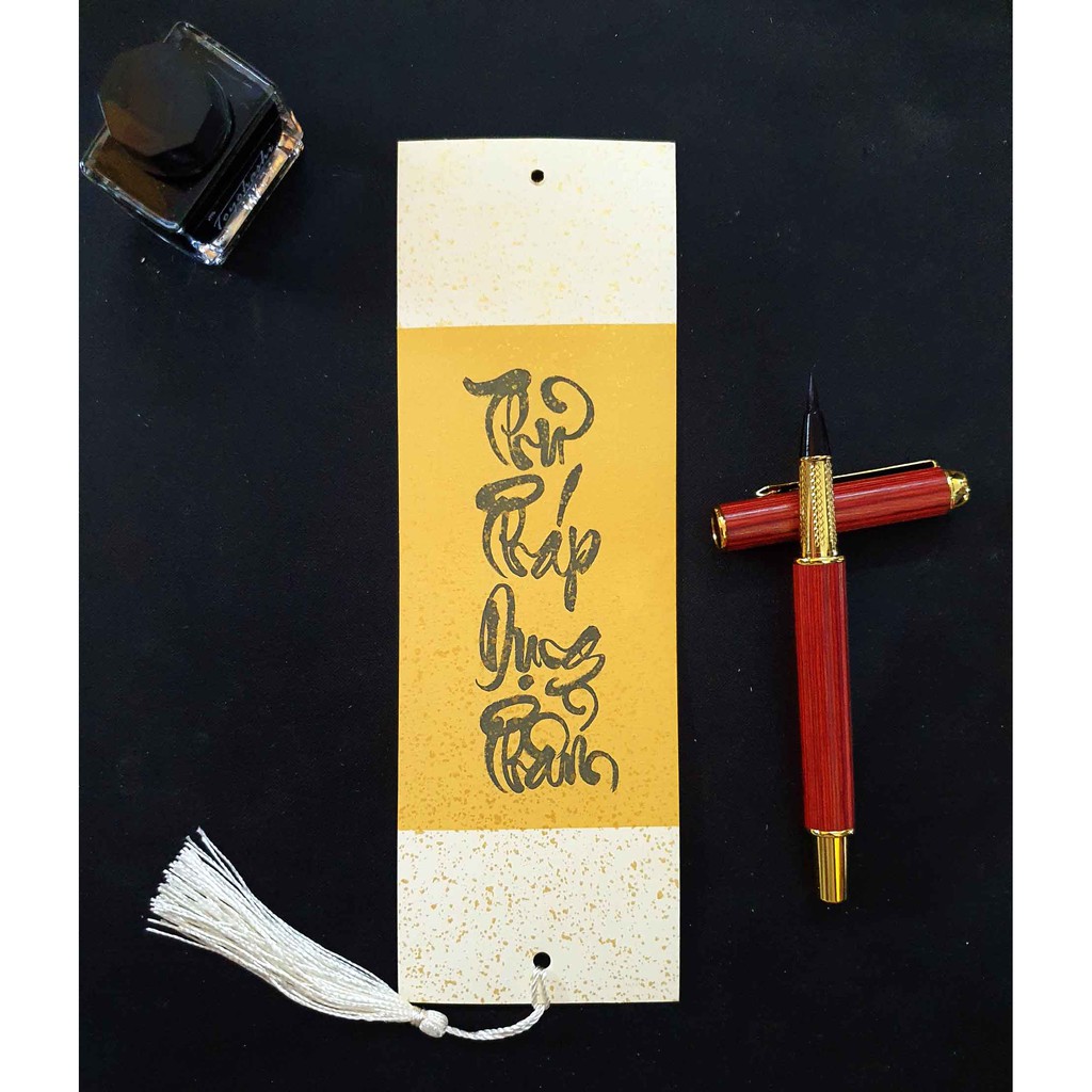 Bút Lông Bơm Mực thân gỗ viết thư pháp, chép kinh, viết sớ, viết chữ Hán