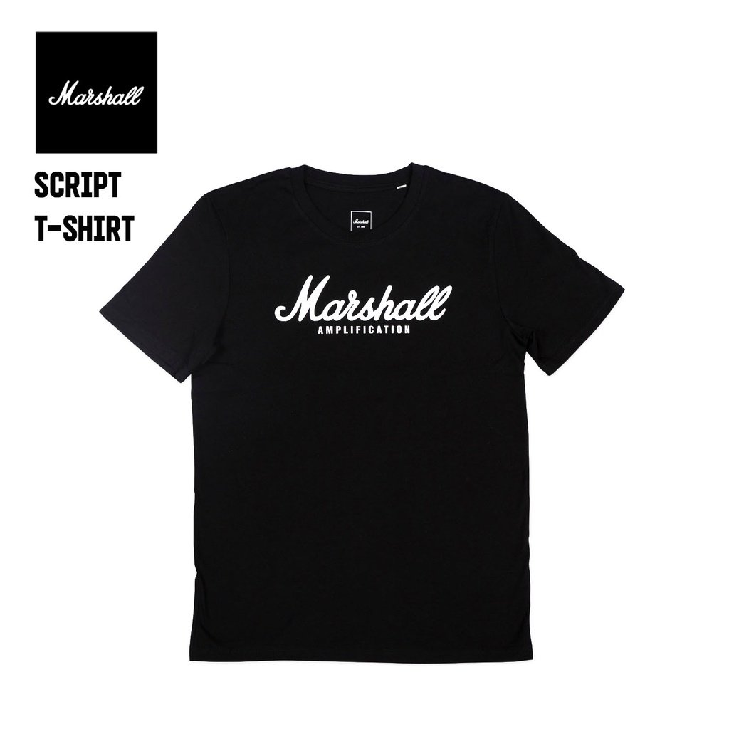 Áo Thun Marshall Script Logo - Black | Organic Cotton Shirt | Simple | Minimalist | Casual | Unisex Fashion Outfit