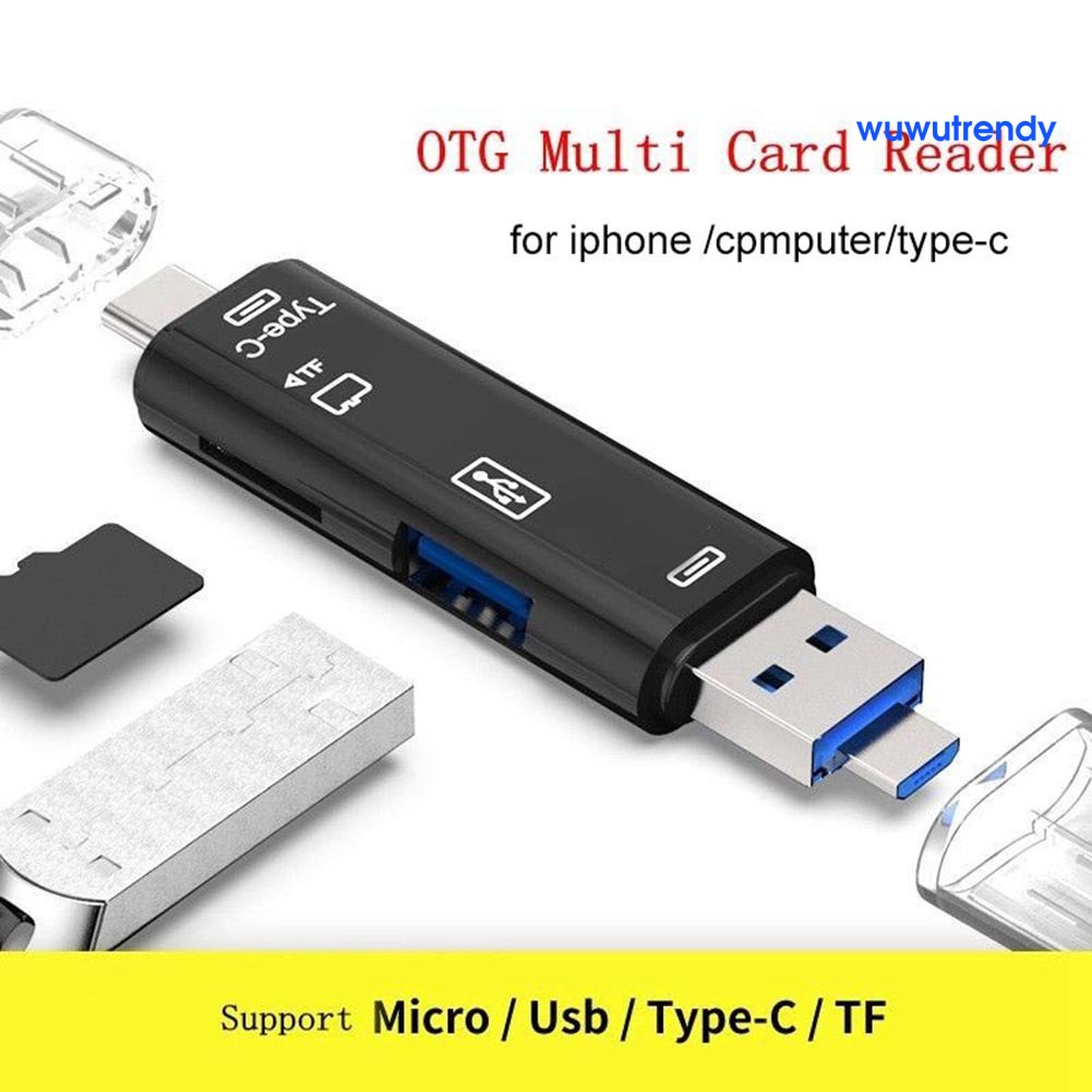 Đầu Đọc Thẻ Nhớ 5 Trong 1 Usb 3.0 Type-C Micro Otg Tf | BigBuy360 - bigbuy360.vn