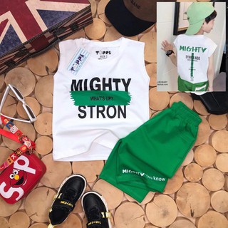 [SIZE NHÍ+ ĐẠI+ CỒ] SÉT BỘ THUN BÉ TRAI MIGHTY