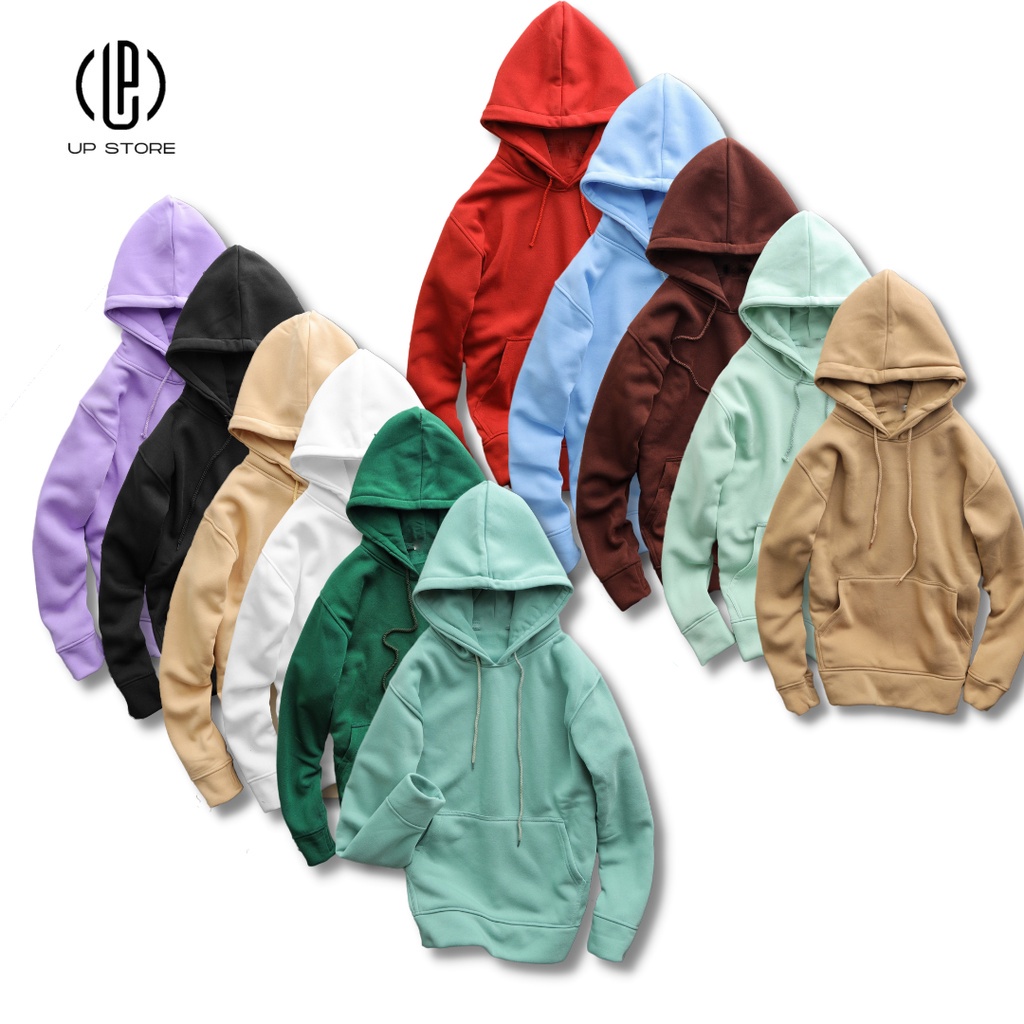 Áo khoác hoodie nam nữ tay dài có nón nỉ bông from rộng dễ phối chất vải dày mịn upstore - Hàng mới về