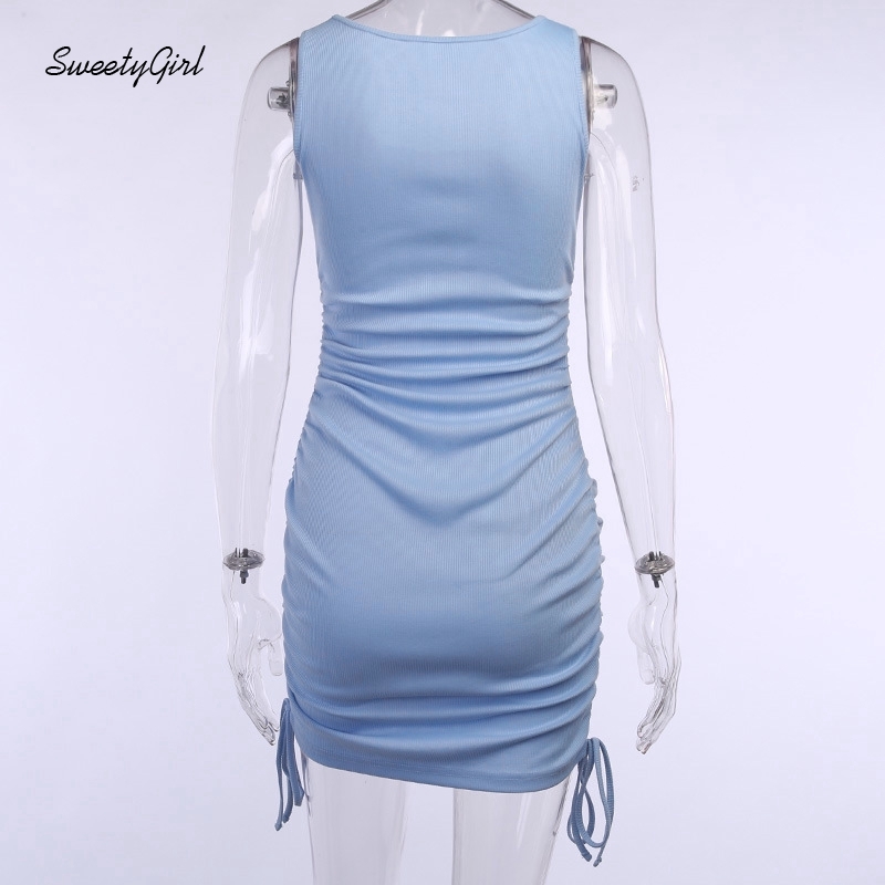 Đầm Không Tay Cổ Chữ U Thời Trang Quyến Rũ Cho Nữ