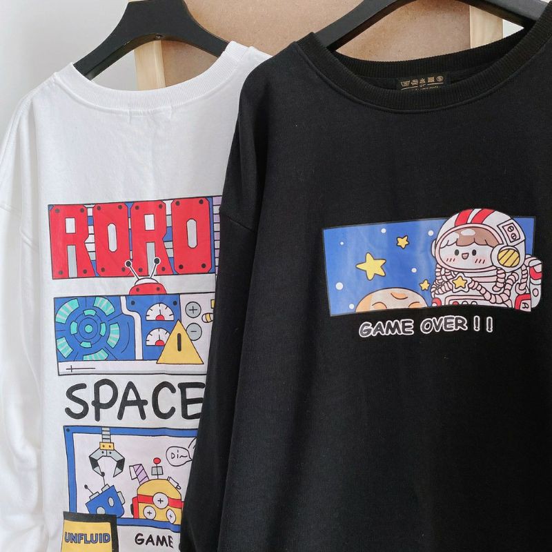 Áo Sweater RORO form rộng unisex (Ảnh thật)