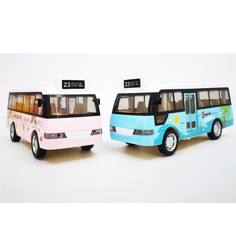 Mô hình xe buýt đồ chơi có đèn và âm thanh cho bé trai