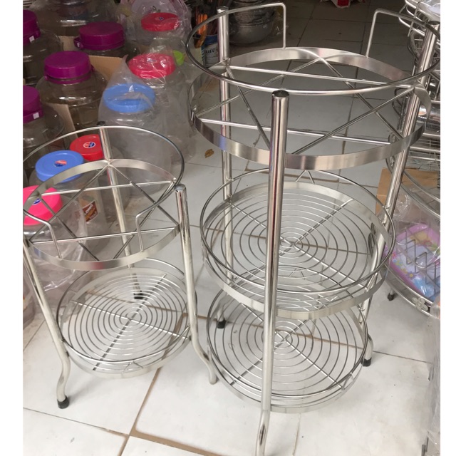 Chân Kệ inox để nồi cơm, bình nước tròn
