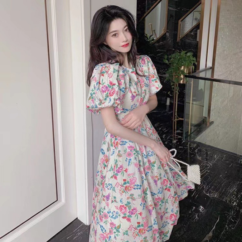 Đầm Dáng Dài Phong Cách Pháp Thời Trang Mùa Hè 2022 Plus Size Lớn Cho Nữ