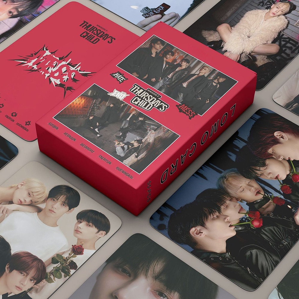 55ẢNH/BỘ Kpop TXT New Album Thursdays Child LOMO Card Photocards Freeze Photo Card
