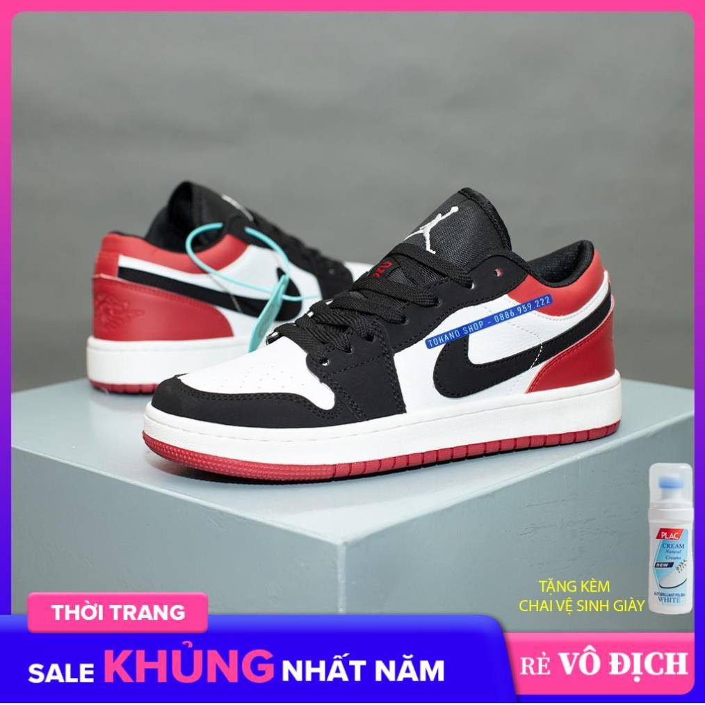 [Full Box + Freeship + Quà] Giày Thể Thao Jd Low Nam Nữ Màu Đen Đỏ