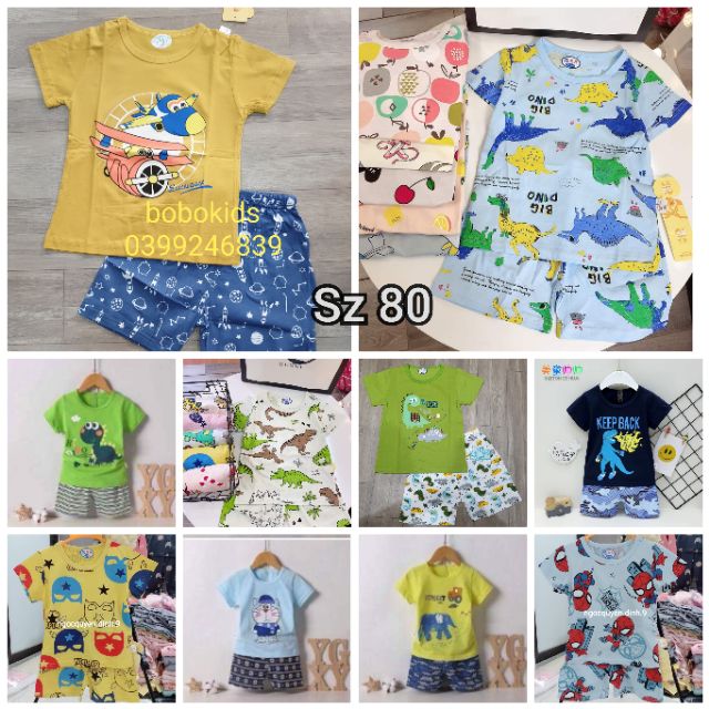 Đồ bộ cotton xuất hàn bé trai bé gái cực đẹp Hình đẹp