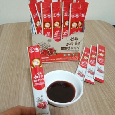 Hộp hồng sâm lựu đỏ Korean ginseng distribution 12g x 30 gói kèm túi quà tặng