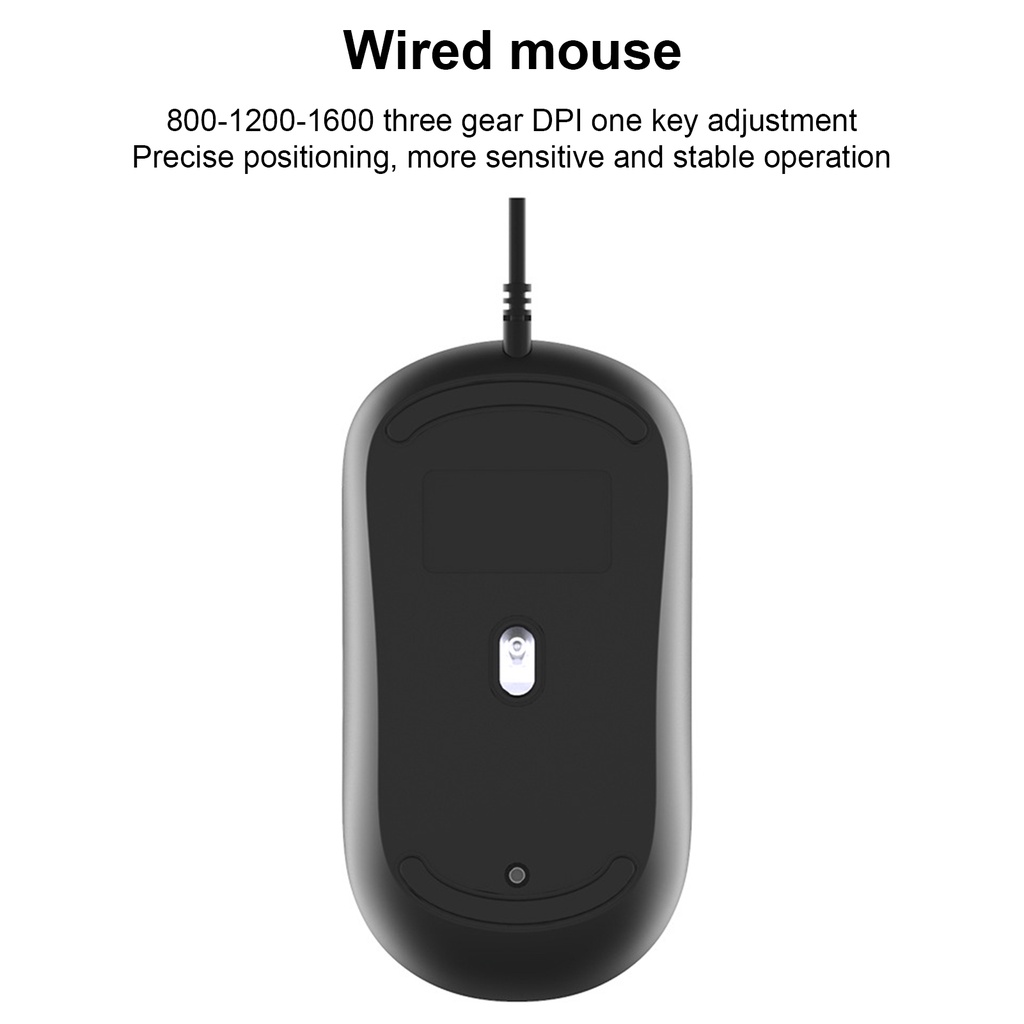 Chuột có dây LENOVO M104 USB từ ABS 1600DPI cắm và hoạt động cho máy tính ứng dụng rộng đối xứng hai tay