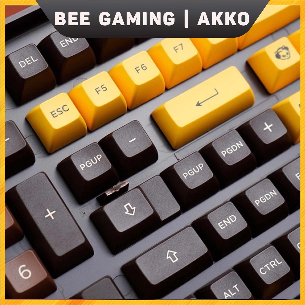 Bộ Keycap AKKO Chocolate | Chất liệu PBT Double Shot | ASA Profile | 178 nút