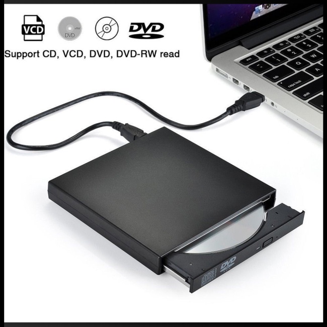 Đầu Đọc Đĩa Dvd Cd Rw Kết Nối Usb Cho Windows 98 / 8 / 10 Laptop Pc