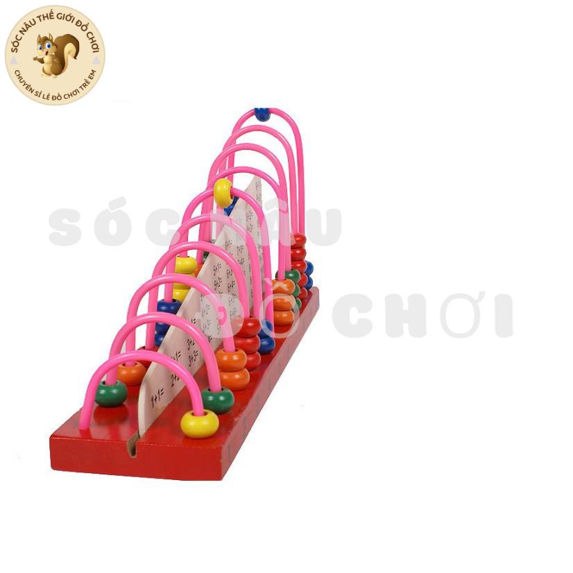 Đồ chơi trí tuệ bảng tính cầu vồng bằng gỗ đồ chơi học đếm nhiều màu sắc giúp bé rèn luyện tính tư duy Sóc Nâu