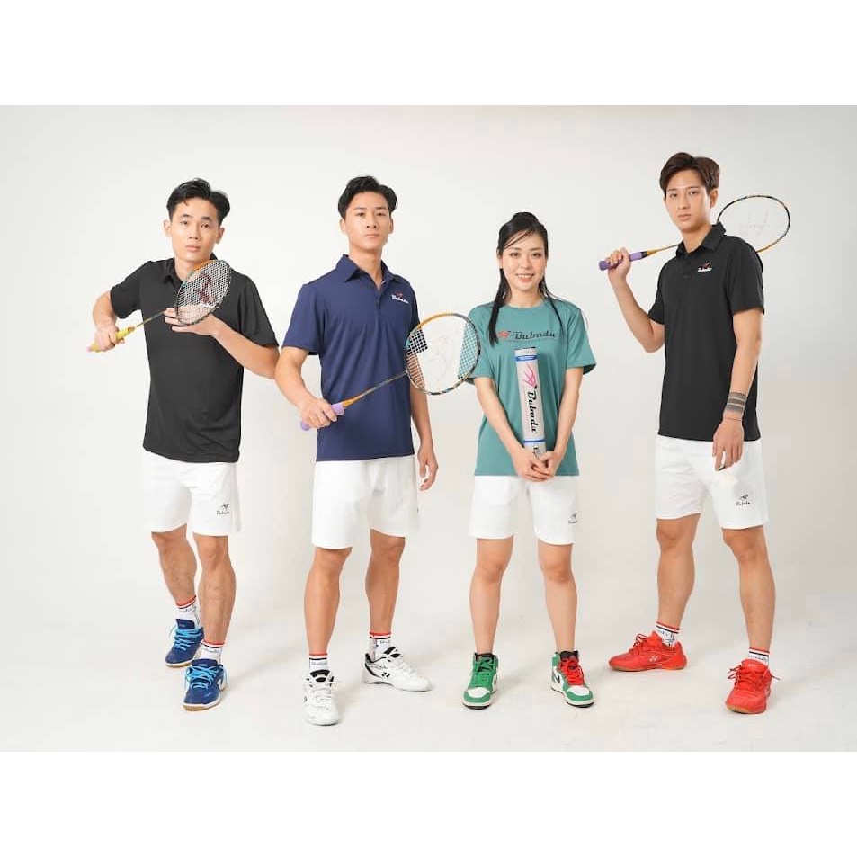 ÁO CẦU LÔNG POLO CÓ CỔ MÀU XANH THAN CHÍNH HÃNG BUBADU