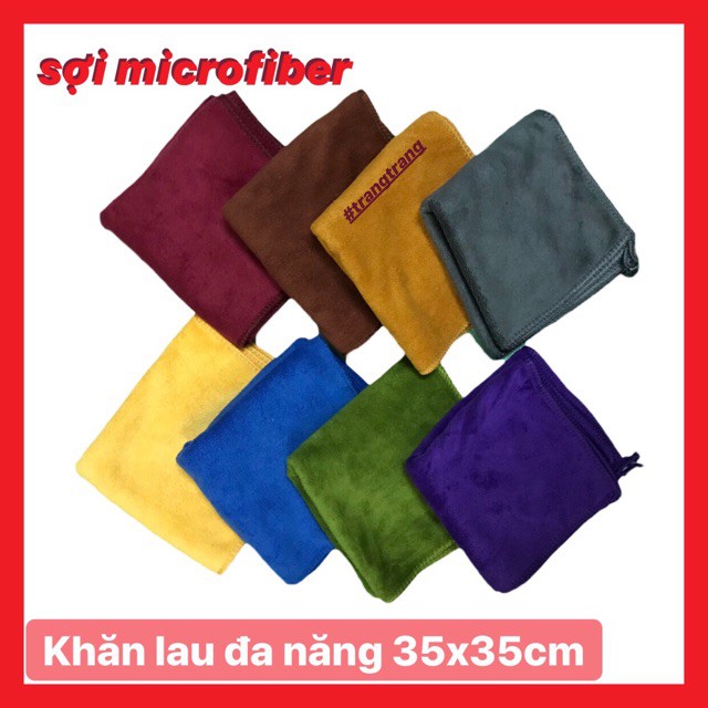 Khăn lau đa năng, khăn lau không ra bụi vải KT 25x25, 30x30 và 35x35cm