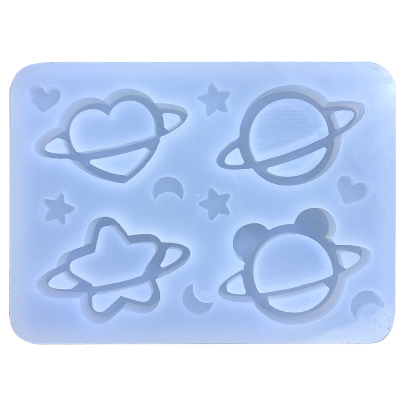 Khuôn Silicone Làm Móc Khóa Đất Sét Polymer Hình Hành Tinh 3D DIY