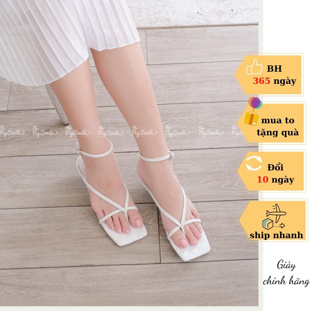 Giày sandal xỏ ngón lót dập chỉ - THENYSMILE - Vuitonn 2