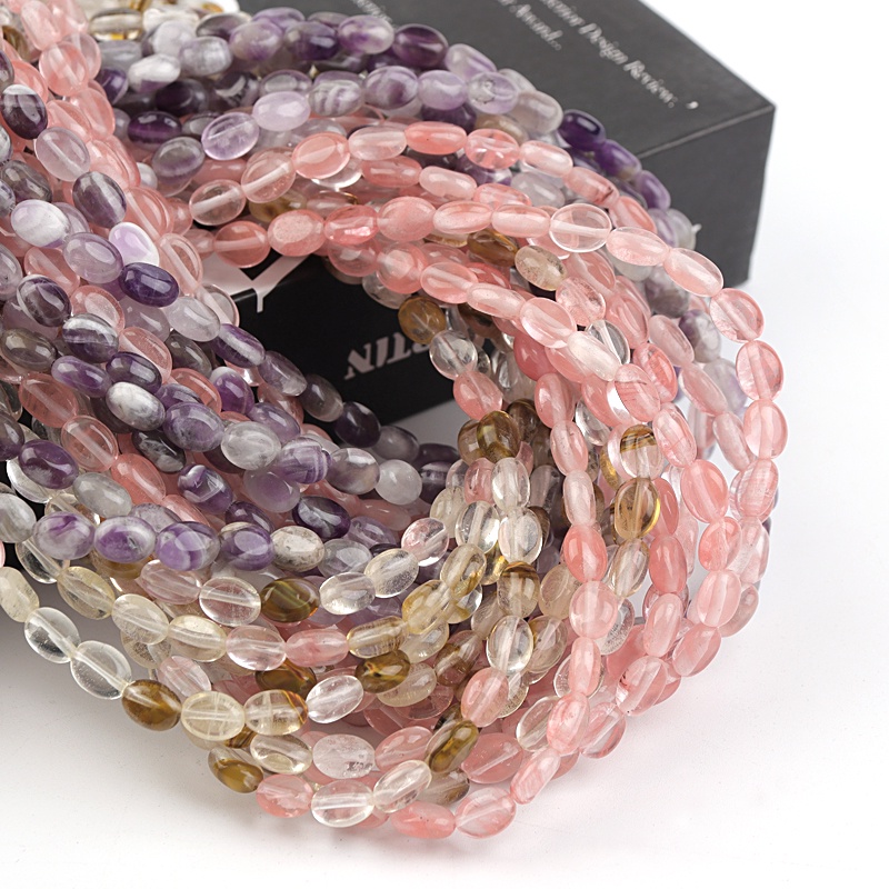 DIY Imitation Oval Shape Spacer Beads Multicolor For Making Accessoires 6x8mm