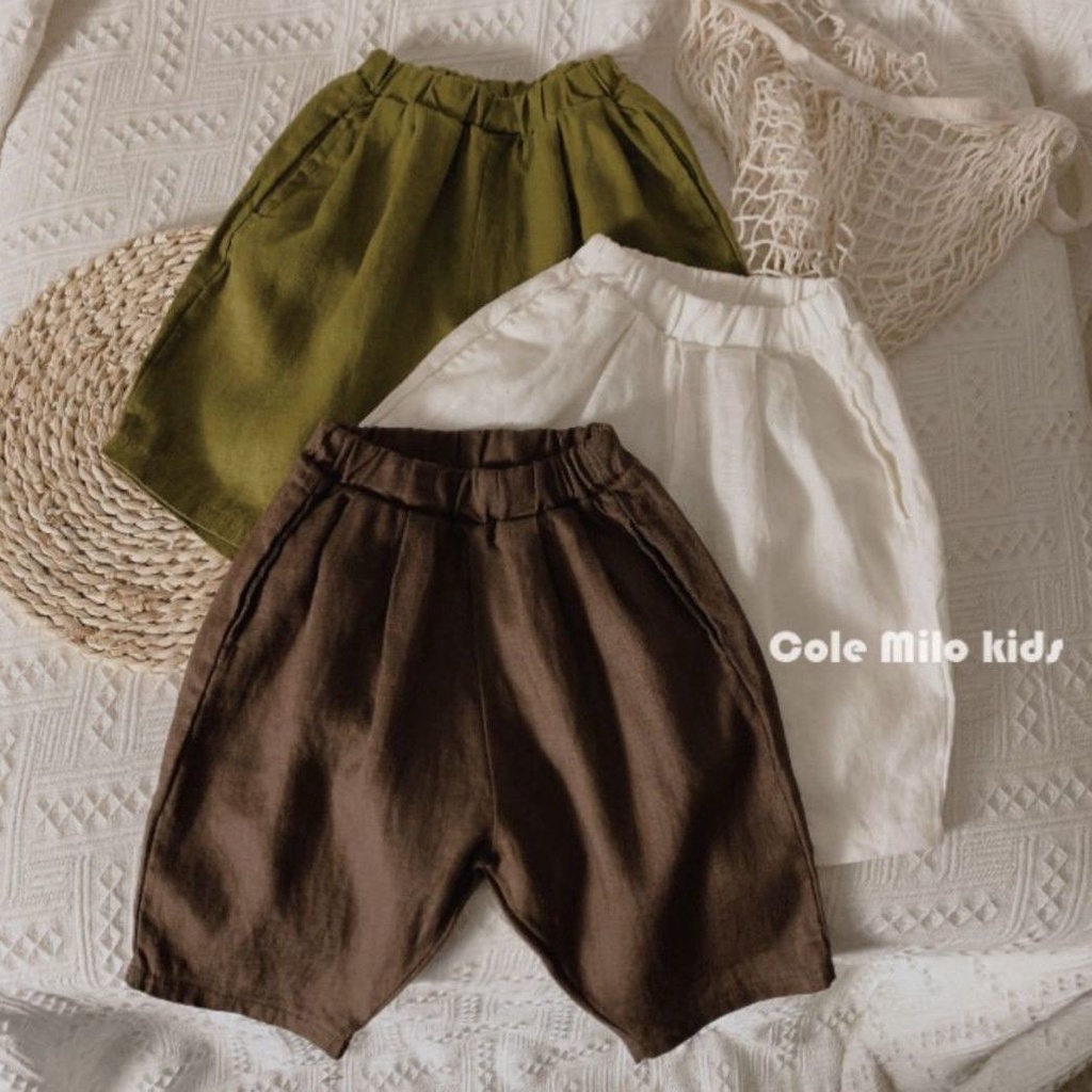 Quần Short Cotton Lanh Phong Cách Mori Nhật Hàn Thời Trang Mùa Hè Hàng Bán Chạy Thời Trang Mùa Hè Cho Bé Trai