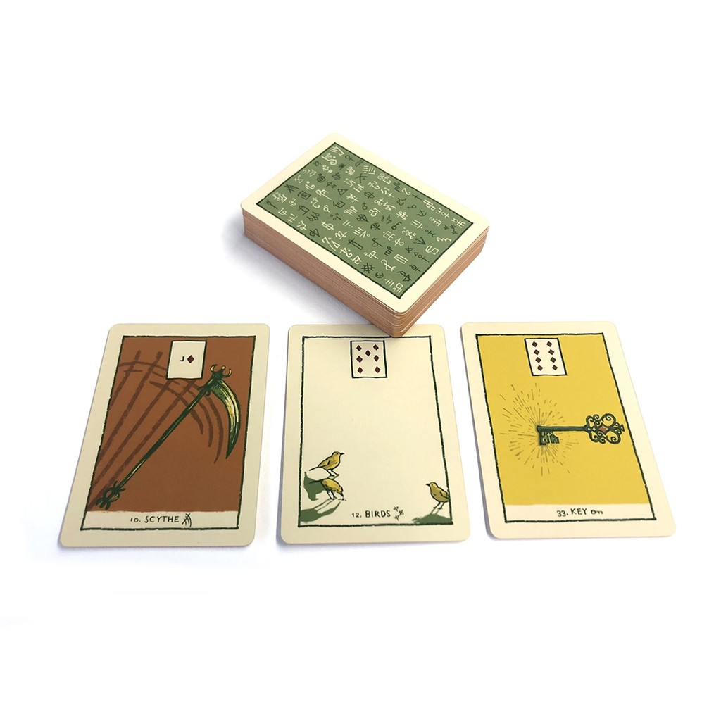 Bộ Bài Green Glyphs Lenormand - Yellow Edition  - Bài Gốc Authentic Chính Hãng 100%