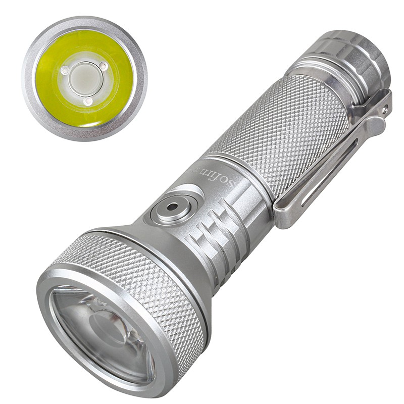 Đèn pin Sofirn Silver IF22A 21700 LED 2100lm EDC SFT40 siêu sáng có thể sạc lại USB-C | BigBuy360 - bigbuy360.vn
