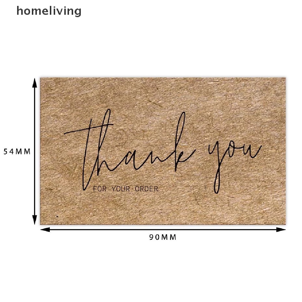 Set 30 Tấm Thiệp Giấy In Chữ Thank You for Your Order Xinh Xắn Thẻ