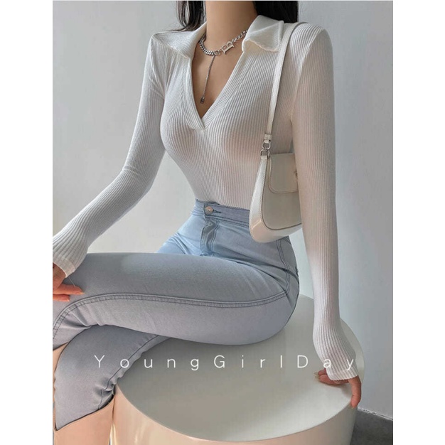 Áo liền quần tay dài màu đen/cà phê thời trang quyến rũ cho nữ