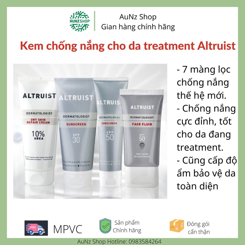 Kem chống nắng phổ rộng Altruist