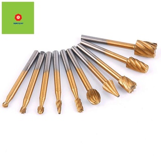 Set 10 mũi mài khắc gỗ bằng chất liệu thép HSS chuyên dụng
