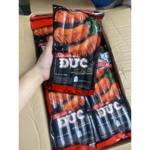 XÚC XÍCH ĐỨC _ XÚC XÍCH LACUSINA 500GR_10 Cây_ Hàng loại 1