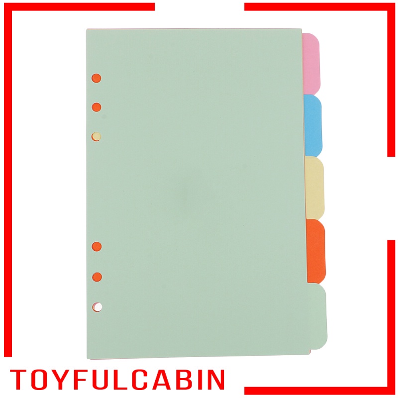 Bộ 5 bìa chia ngăn bằng giấy kraft khổ A5 với thẻ màu nâu thích hợp cho sổ lập kế hoạch/ nhật ký