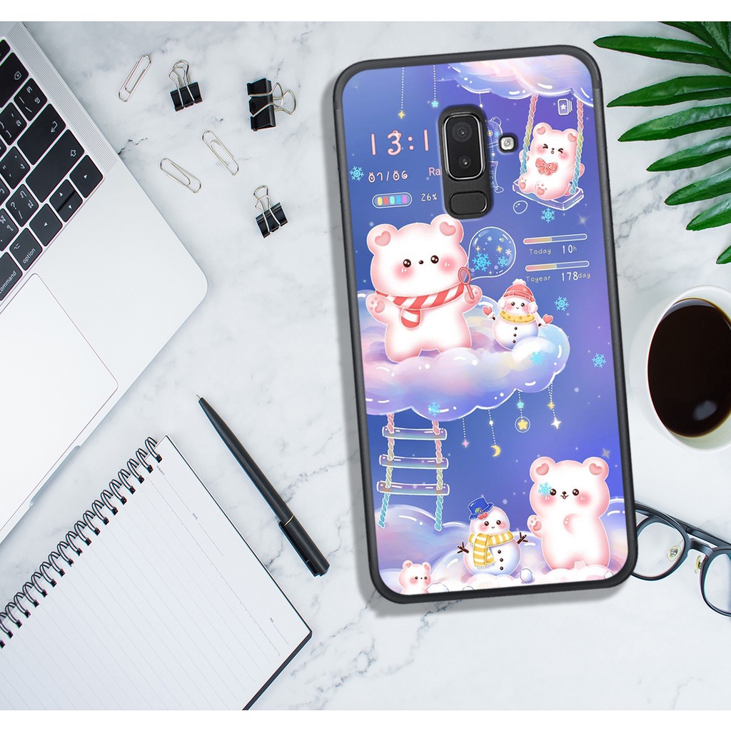ỐP LƯNG SAMSUNG A6 PLUS - A8 PLUS - J6 PLUS - J8, IN HÌNH GẤU NÂU CHOCOLATE ĐÁNG YÊU.