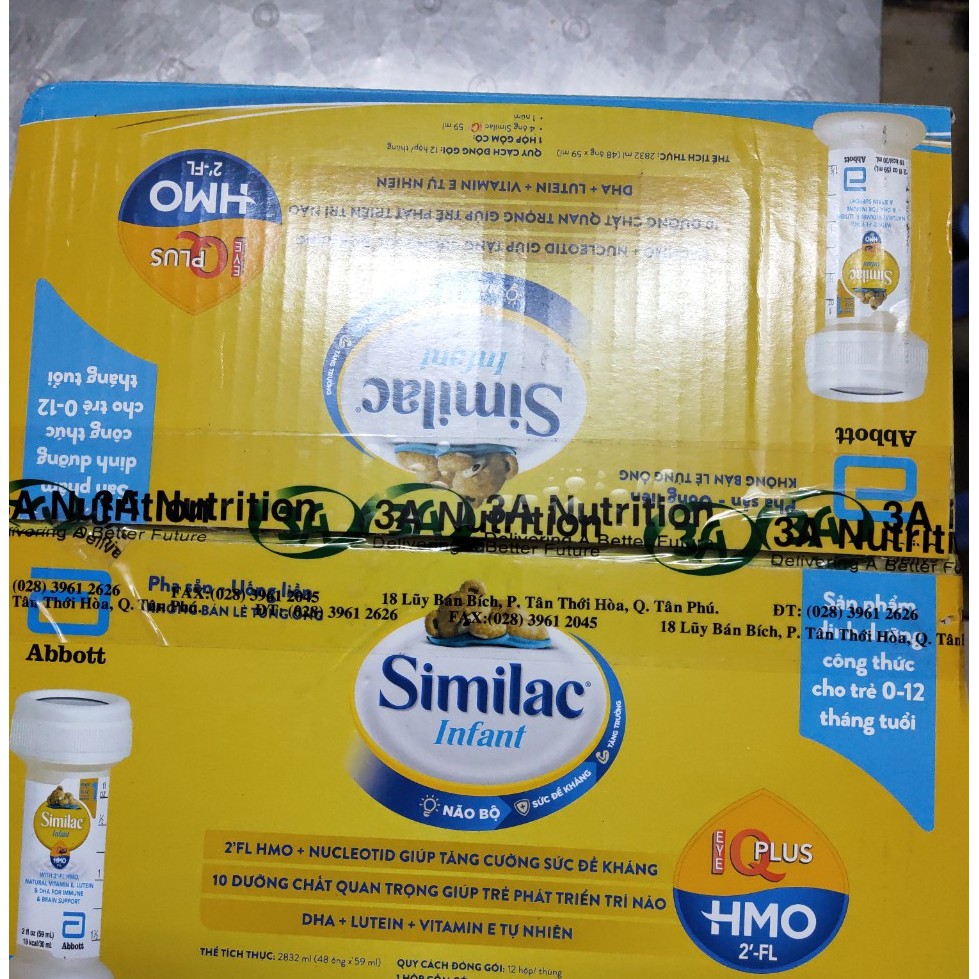 [4 ống] Sữa nước Similac Infant HMO 59ml 19 kcal/fl oz cho bé sinh thường