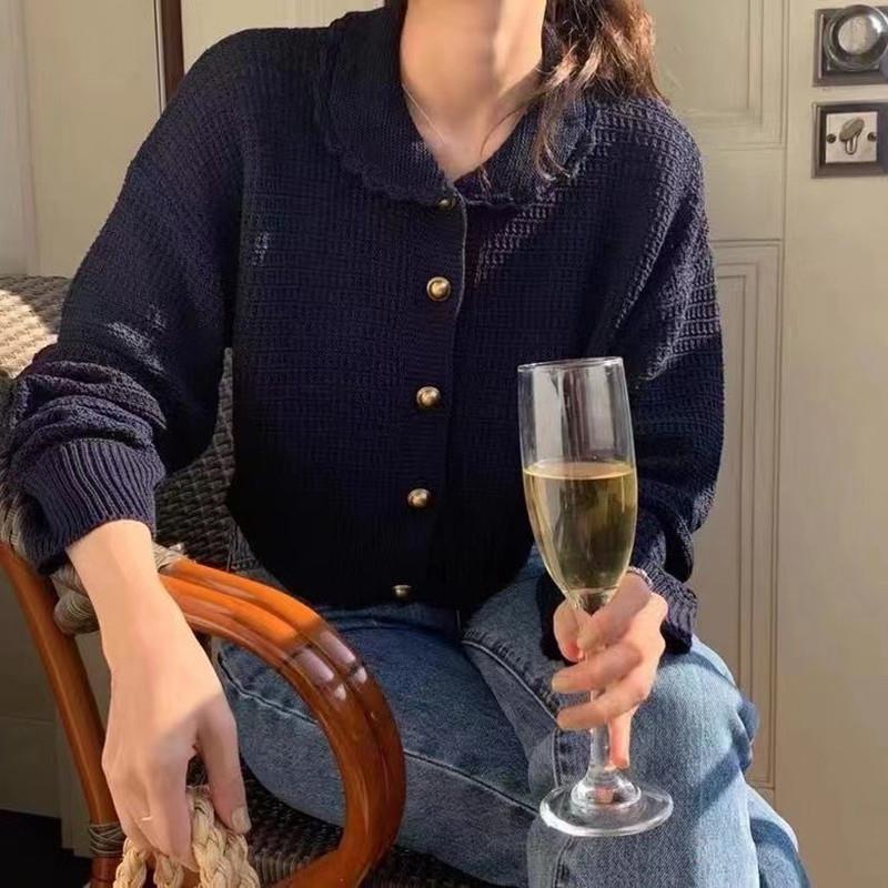 Áo sweater Tay Dài Dáng Rộng Cổ Búp Bê Dễ Thương Cho Bạn Gái