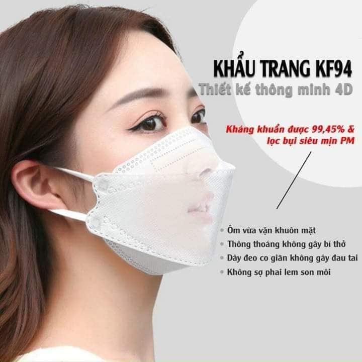 Khẩu Trang KF94 Bông Sen Vàng Bịch 10 Chiếc Cao Cấp 4 Lớp Thùng 300 Chiếc Shop Thủy Top