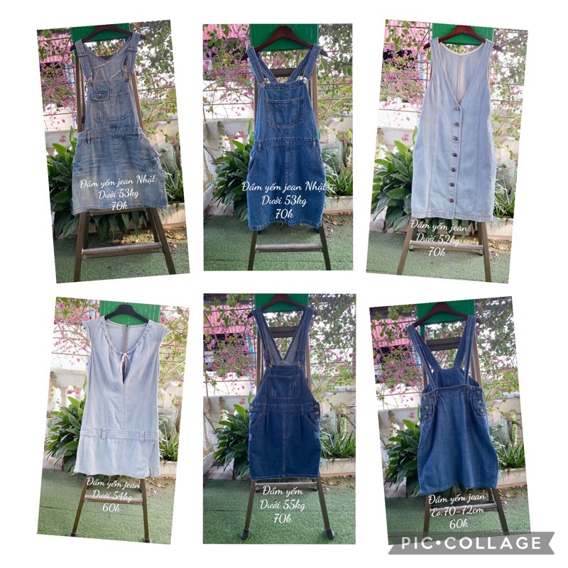 Đầm yếm jean