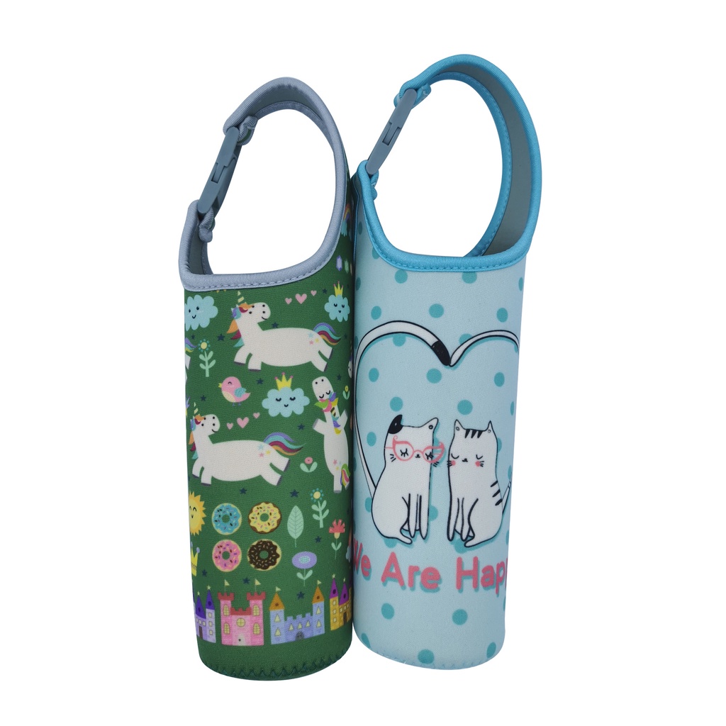 Bình Nước Giữ Nhiệt Họa Tiết Hoạt Hình Dễ Thương 550ML (6.7 * 18.5CM)