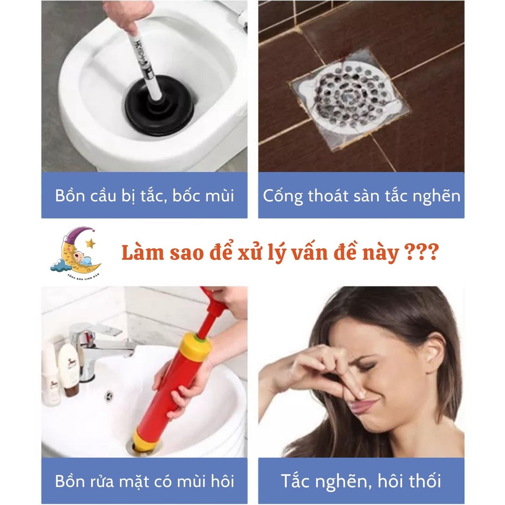 Bột thông cống cực mạnh, bột thông tắc cống bồn cầu, bồn rửa bát siêu tốc