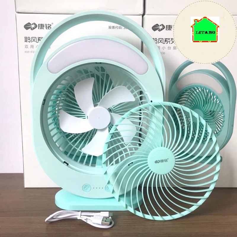 QUẠT TÍCH ĐIỆN CÓ ĐÈN LED  siêu mát, bền điện (MÃ 0336 )