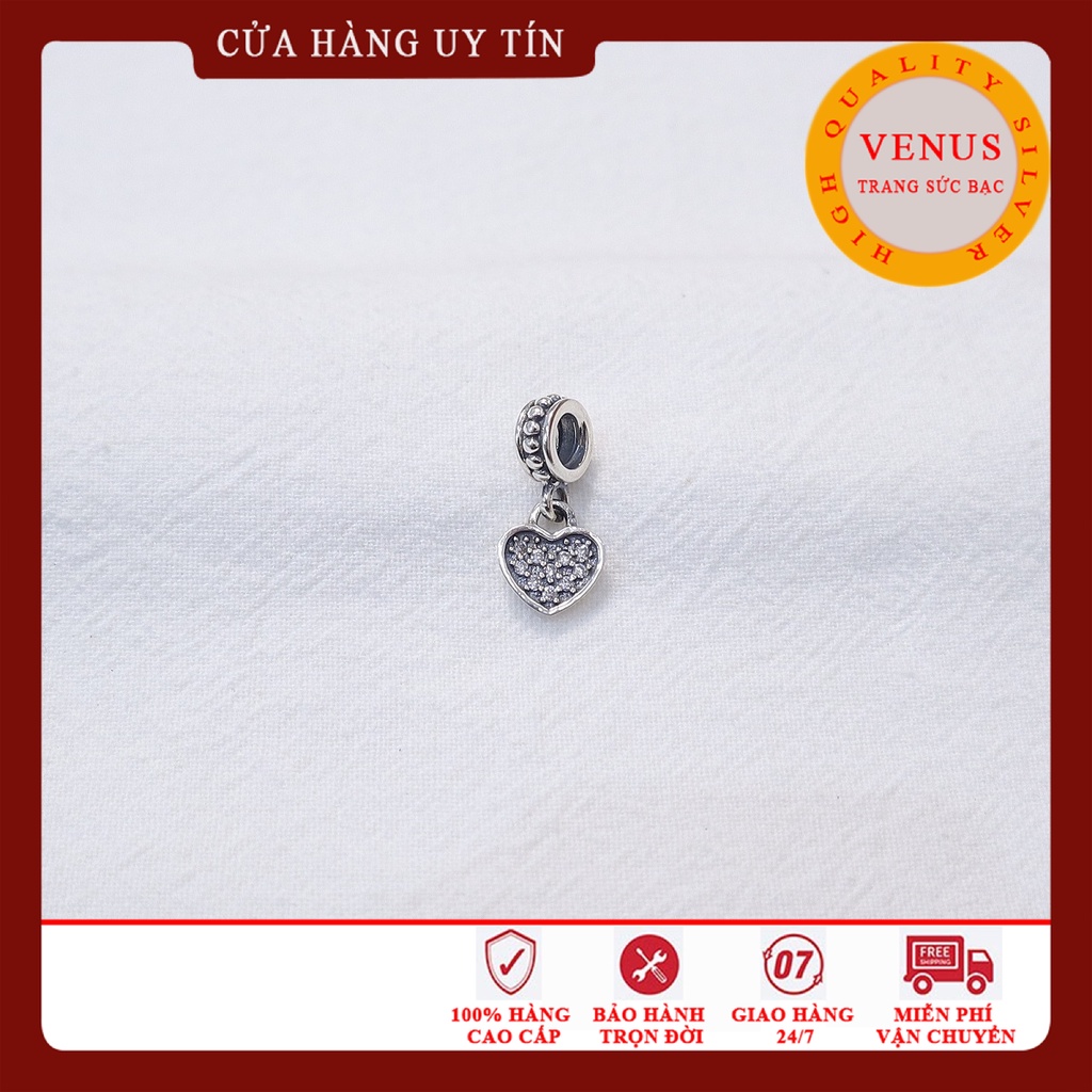 [Charm bạc 925 cao cấp] Charm treo hoa cúc 3 bông- Mã sản phẩm VENUST16
