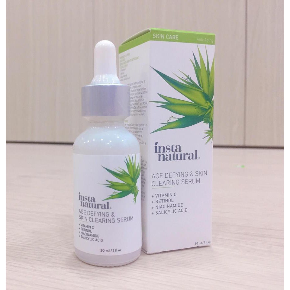 instanatural age defying and skin clearing serum