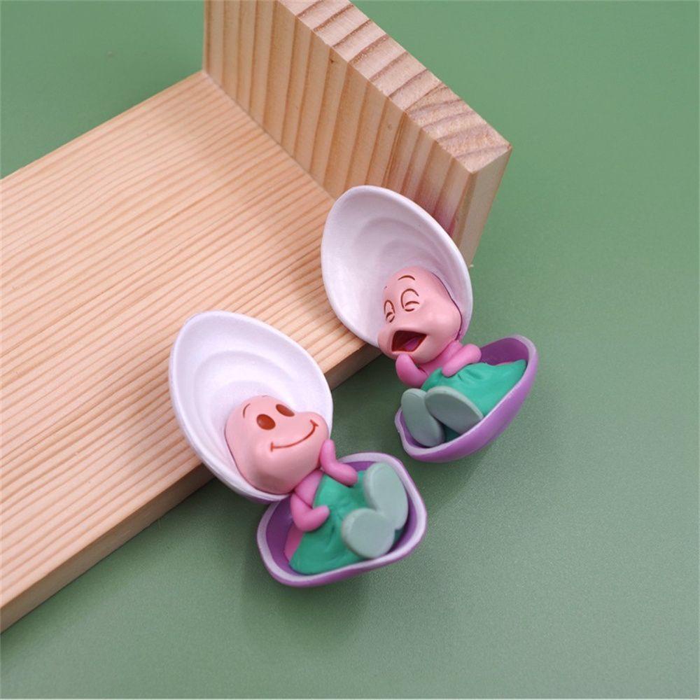 REBUY1 Bộ 3 Mô Hình Búp Bê Hoạt Hình Young Oyster