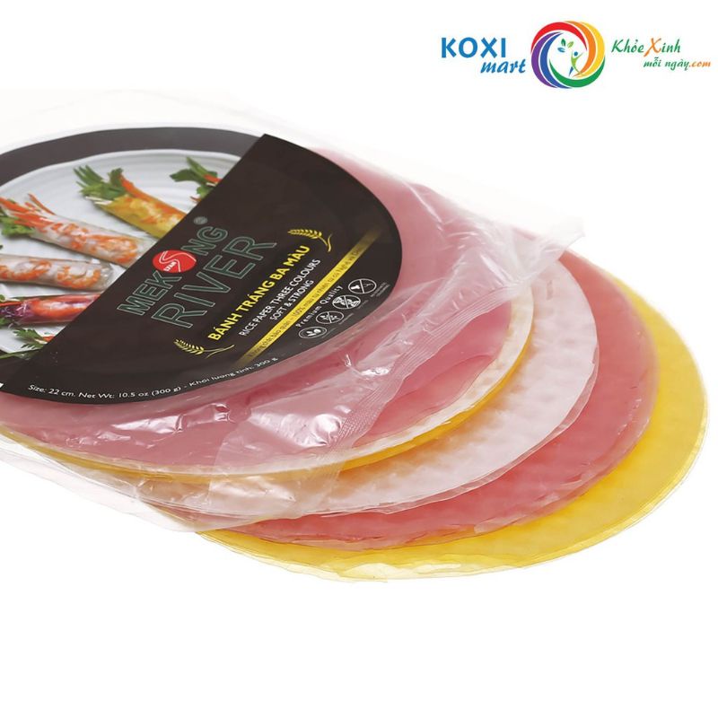 Bánh tráng cuốn 3 màu Mekong River gói 300g