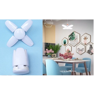 Bóng đèn led 4 cánh siêu sáng, siêu bền, tiết kiệm điện 60w, đèn cánh quạt có đèn trung tâm 65w