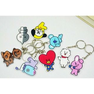 Móc khóa BT21 Bts mẫu mới kèm túi Zip