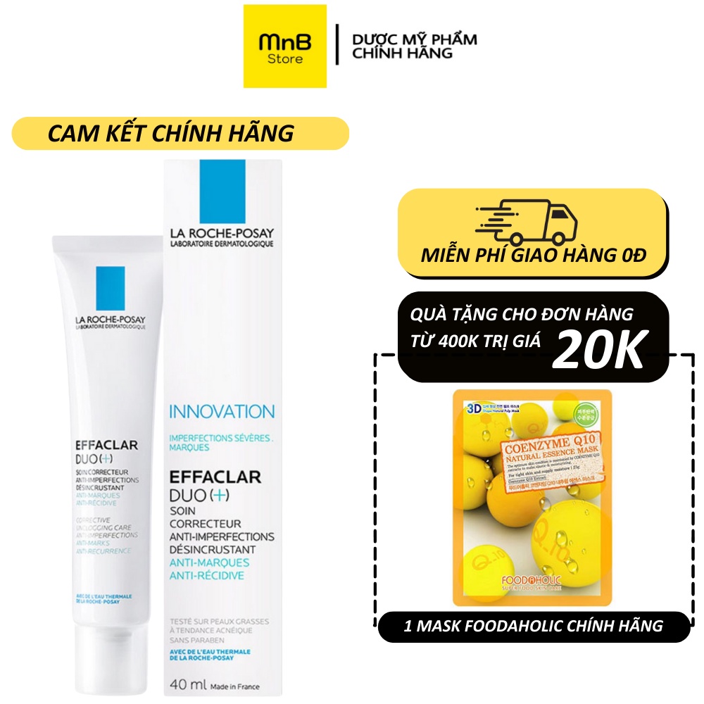 La Roche Posay Effaclar Duo Kem Dưỡng Giảm Mụn, Ngừa Thâm, Thông Thoáng Lỗ Chân Lông 40ml